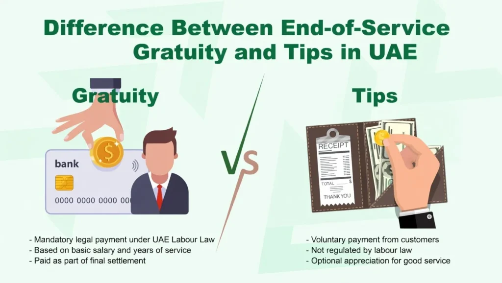 Home 4 Difference Between End-of-Service Gratuity and Tips in UAE
