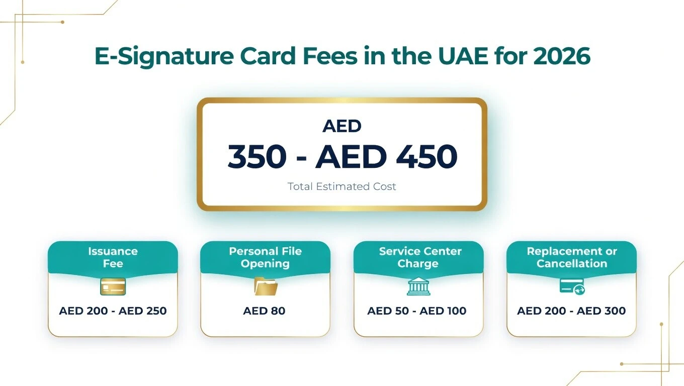 E-Signature Card UAE 2026: Cost, Documents, Benefits & How to Apply 2 E-Signature Card Fees in the UAE for 2026