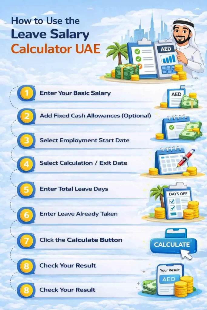 Leave Salary Calculator 1 How to Use the Leave Salary Calculator UAE?